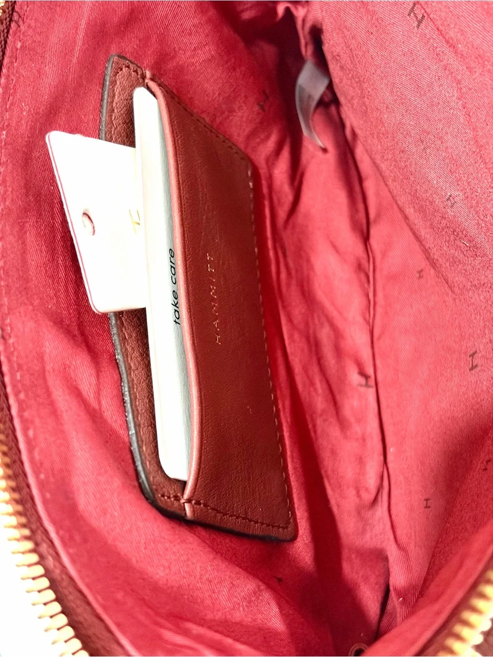 Hammitt Nash Small Crossbody In Pomodoro Red/Brushed Gold Hammered Rivets